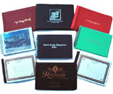 vinyl and wirebound autograph books