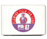 white vinyl autograph book with silk screened design